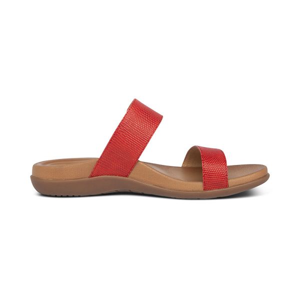 Aetrex Women's Mimi Water-Friendly Sandals - Red | USA FCY8VUU